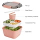 thumbnail image 2 of Recipientes para ensalada Freshmage, 1.5 L, paquete de 2 con 3 compartimentos, 2 of 7