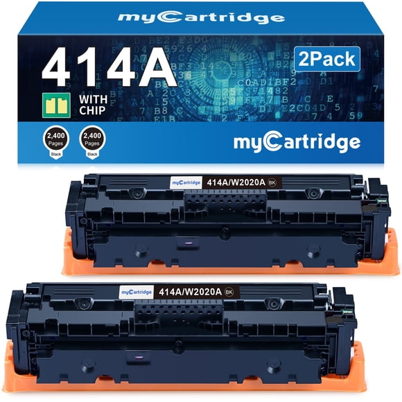 Cartucho de tóner MyCartridge 414A negro, paquete de 2 unidades para impresora HP