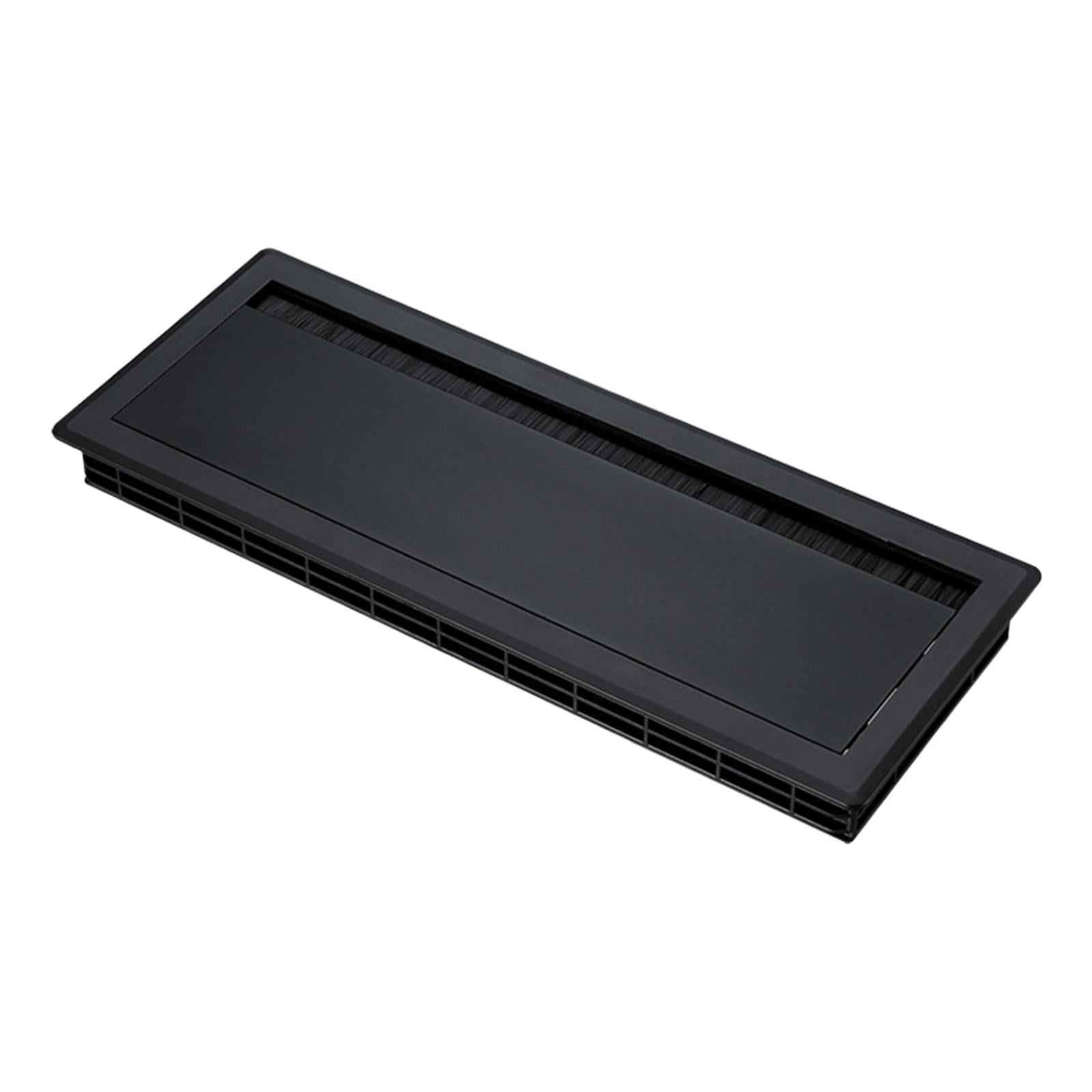 Magideal - Aluminio Aleación De Cubierta De Polvo A Prueba De Polvo Cable De Ocultación De Tapa De Tapa Que Ahorra Espacio De Gestión De Cable Resistente Tapa Pa Negro