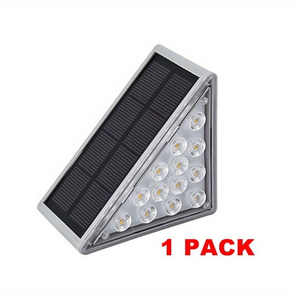 Griselda Packs Solar Stair Lights 2, Solar Step Lights Waterproof IP67 Outdoor, Led Solar Deck Lights Decor For Outdoor Step, Stair, Yard, Porch, Staircase, Walkway, Porch And Pathway(Warm White And C