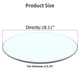 thumbnail image 2 of size 18.11 inch.Tempered glass table top round transparent table surface round glass table top round glass sheet., 2 of 3