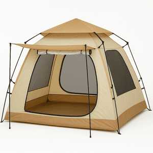 Telotenemos - Carpa Automática Hexagonal Para 3-4 Personas 240X210X140 Beige