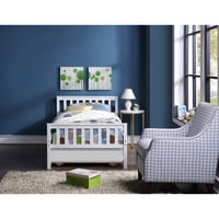 M&Ms - Twin Bed With Trundle, Platform Bed Frame With Headboard And Footboard, For Bedroom Small Living Space,No Box Spring Needed,White