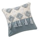 thumbnail image 2 of Throw Pillow Cover Tufted Tassel Skin Friendly Home Decor White Blue Square, 2 of 5