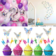 thumbnail image 5 of 48 piezas de decoración de mariposas láser, decoración de pared con mariposas 3D para dormitorio infantil, guardería, cumpleaños, fiestas de mariposas., 5 of 5