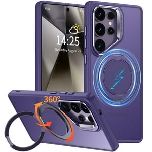 Funda Goldju Para Samsung Galaxy S25 Ultra Con Soporte De 360°, Color Morado