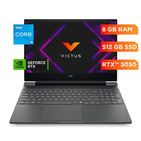 Notebook Gamer Victus HP 15-fa2009la, i5, 8 GB RAM, NVIDIA GeForce RTX 3050, 512 GB SSD, 144 Hz