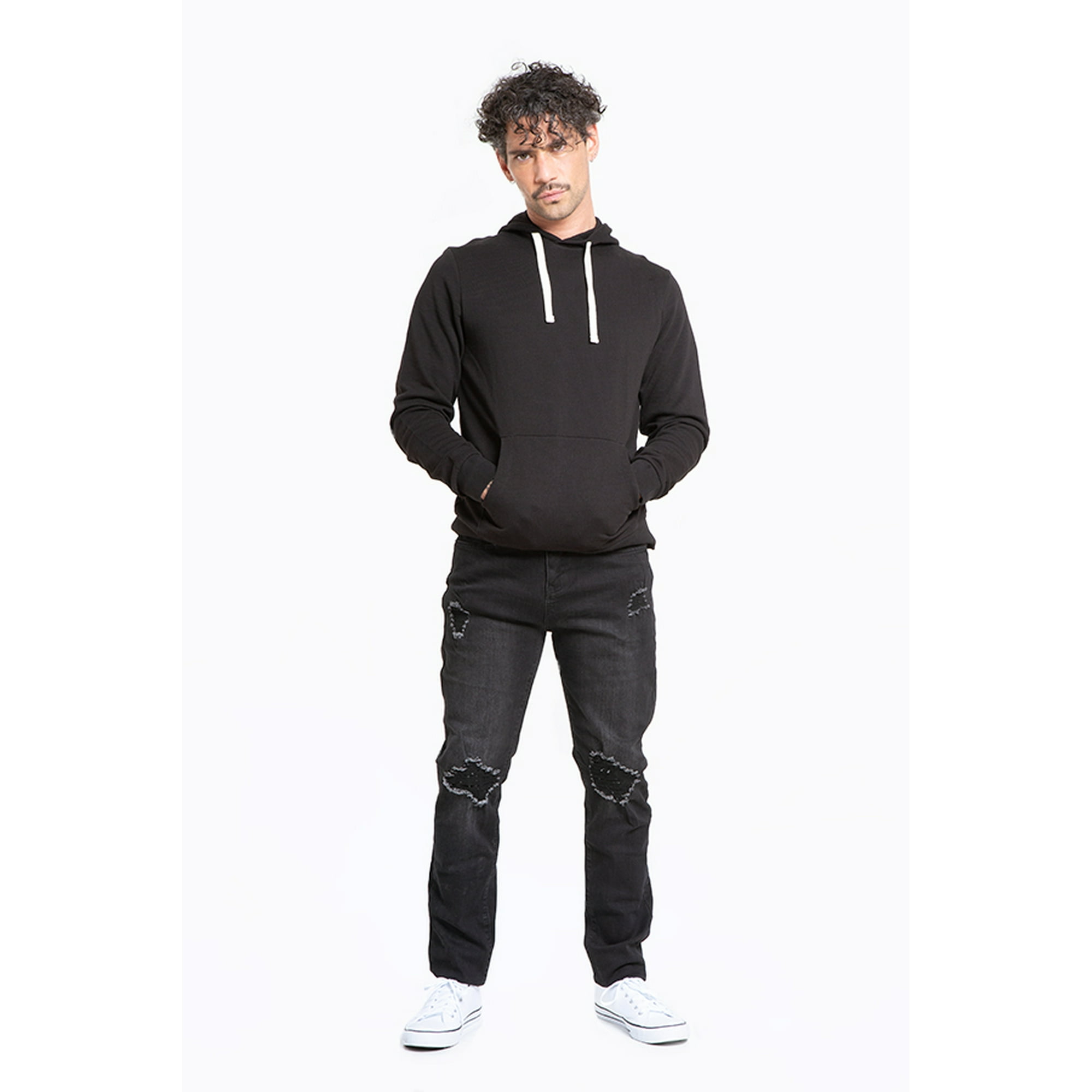 Idem - Jeans Hombre Slim Negro Focalizado Suave Destroyer 46