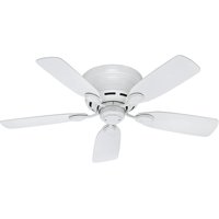 Ventilador De Techo Hunter Low Profile Iv 107 Cm 5 Aspas Blanco