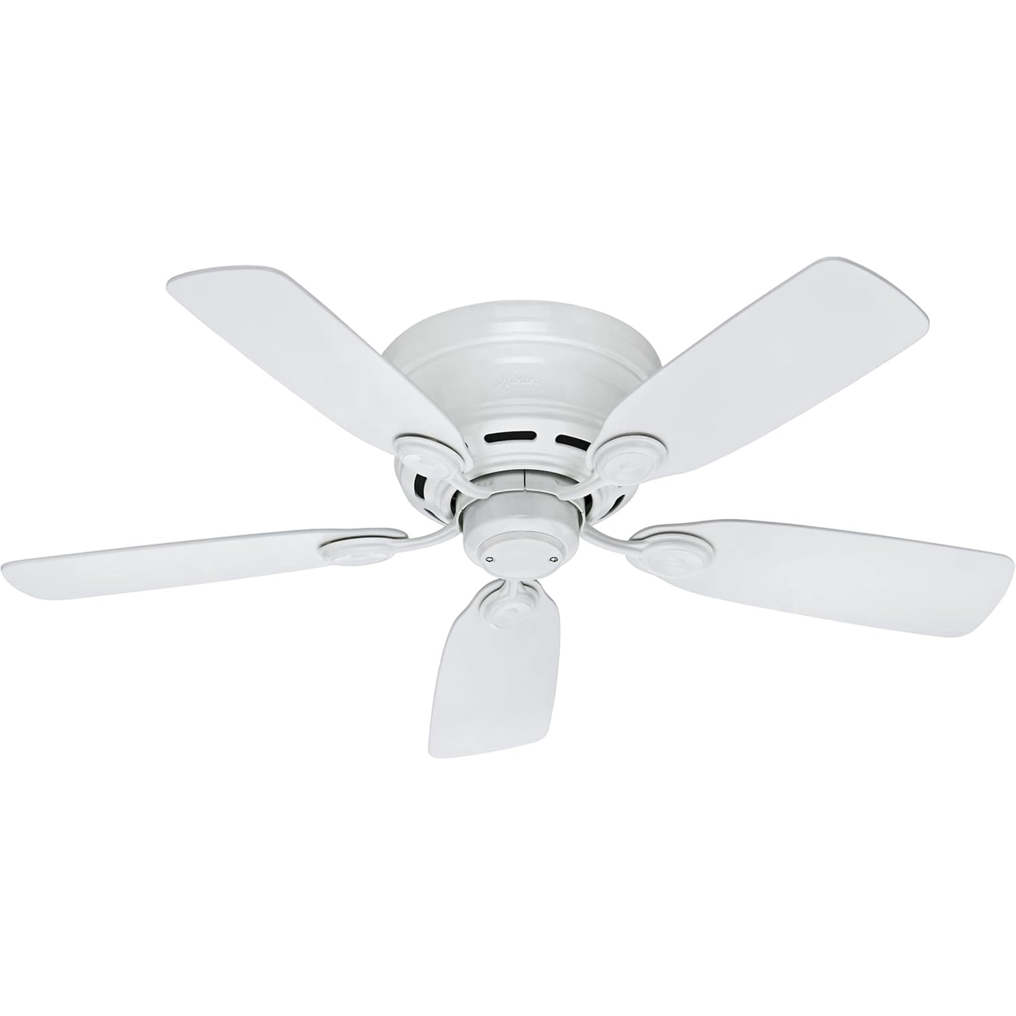 Ventilador De Techo Hunter Low Profile Iv 107 Cm 5 Aspas Blanco