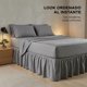 thumbnail image 3 of Faldon para Cama 1,5 Plazas 105x200 cm Gris Oscuro Cubre Base y Somier Plisado, 3 of 3
