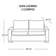 thumbnail image 4 of Sofa Cuero Livorno 2 Cuerpos Tabaco, 4 of 5