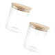 thumbnail image 3 of Frasco conservero vidrio tapa bambú 200 ml 5u, transparente, 3 of 3