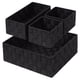 thumbnail image 1 of Juego de 4 cestas de almacenamiento tejidas Posprica para organizar, color negro, 1 of 6