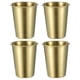 thumbnail image 1 of Xiao Hua Juego de 4 Piezas de Tazas de Cerveza de Acero Inoxidable para Vino, Café, Té y Bebidas Frías, Taza de Agua de Bebida Fría de una Sola Capa para Acampar Al Aire Libre, Dorado, 500ml, 1 of 4