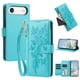 thumbnail image 1 of Funda Billetera Floral en Relieve iphone17 air con Tarjetero y Cremallera Verde, 1 of 6