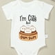 thumbnail image 1 of Girls Funny Cartoon & I'M CUTE AND DIM SUM Print Romper, Round Neck Short Sleeve Cotton Bodysuit, Short Sleeve Jumpsuit, Infant Baby Clothes, 1 of 5