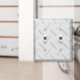 thumbnail image 2 of Placa de pared Amerelle 955TT con placa de diamante, aluminio plateado, 2 botones, 2 of 4