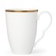 thumbnail image 1 of Taza Lenox 400 ml de porcelana de hueso blanca con borde dorado, 1 of 1