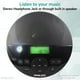 thumbnail image 3 of Reproductor de CD Portátil Craig Bluetooth con Radio FM y Auriculares, 3 of 3