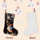 thumbnail image 3 of Chihuahua Tema: Calcetines de Navidad, fino lino blanco para colgar en escaleras y chimenea, decoración navideña para el hogar, regalo de Navidad. 45cm × 32cm, 3 of 5