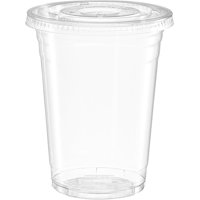 Genérica - Vasos Desechables Pet Con Tapa 12Onzas Transparente Pack 50Und