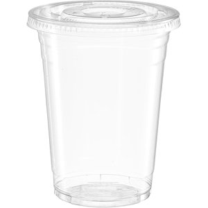 Genérica - Vasos Desechables Pet Con Tapa 12Onzas Transparente Pack 50Und
