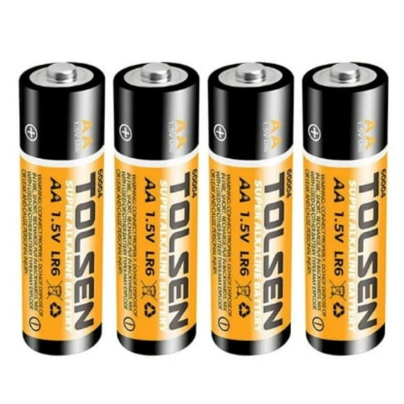Pilas alcalinas AAA 1.5V pack 4 unidades 60003 TOLSEN