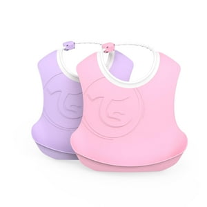 Twistshake - Baberos 4+M 2 Uns Rosa/Morado