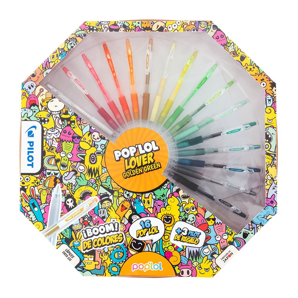 Lápiz Gel Poplol 0.7 16u Golden Green (21) Pilot