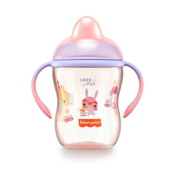 Vaso Con Boquilla Semi Rigida Rosado