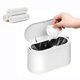 thumbnail image 1 of Mini bote de basura SUBEKYU con tapa blanca y 3 bolsas enrollables, 1 of 6