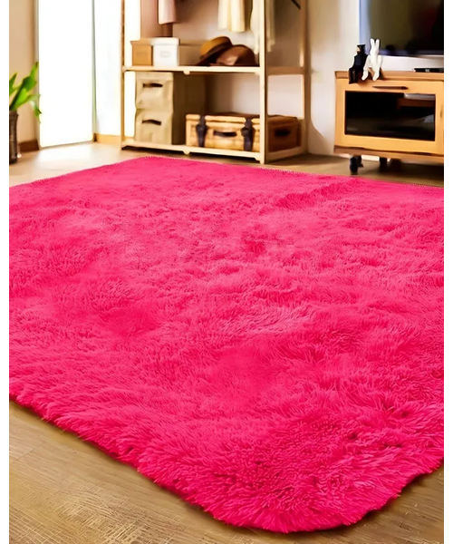 Genérico - Alfombra Extra Suave Grande 240X200Cm Fucsia