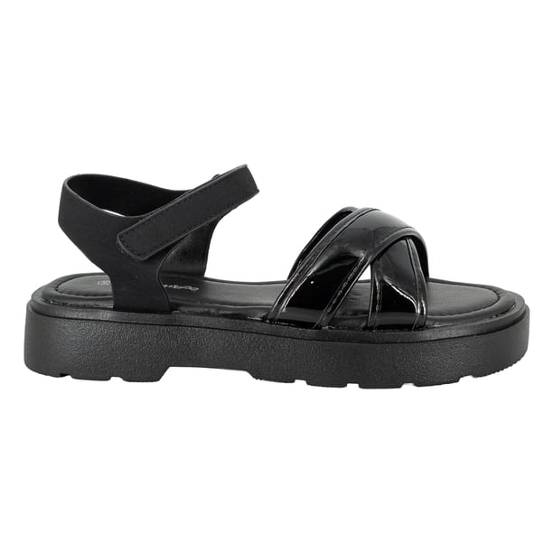 Sandalia con Velcro Serena Negro Bamboo