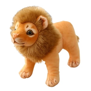 Magideal - Lindo Animal Simulación Muñeca Decoración Juguetes Para Dormir Para Niños Dormitorio Sala De Estar Hogar Almohada Coche Sofá Suave León Felpa Regalos De Pie 28Cm