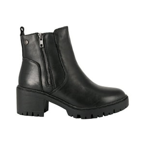 Botin De Cuero Gaby Negro Alquimia