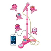 Genérico - Microfono Pedestal Juguete Mp3 Con Luces Infantil Rosada