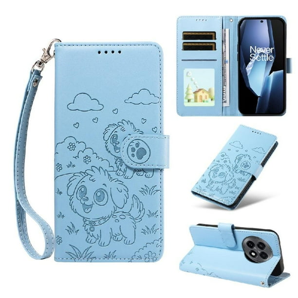 Funda Billetera FOXDOCK Compatible con OnePlus Ace 5 5G, Diseño Perrito Tierno, Ranuras para Tarjetas y Soporte Plegable