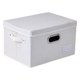 thumbnail image 1 of 1Pcs Cubo de Almacenamiento, Cesta de Almacenamiento de Tela Plegable con Tapas para Organizar Ropa, Libros Blanco 12.6*9.8*7.9in, 1 of 6