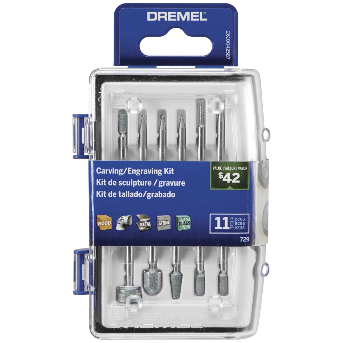 Kit Dremel 72902 11 Piezas Tallado Grabado Herramienta 18