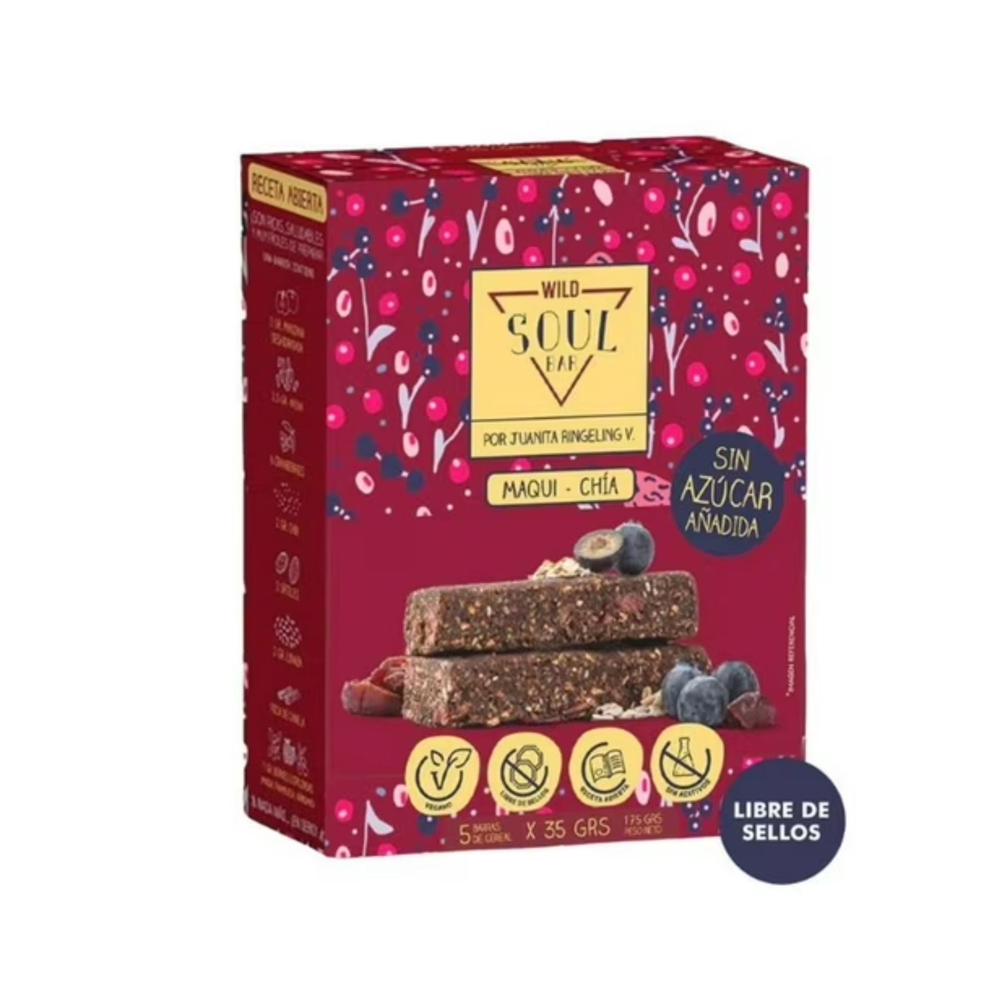 Barra Natural Maqui Chia 5 Un 175 g Wild Soul