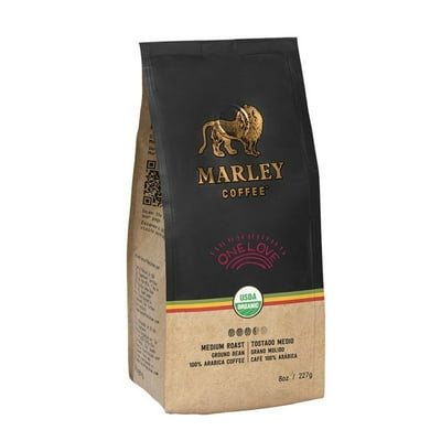 Café Organico Grano Molido One Love Bolsa 227 Gr Marley Coffee