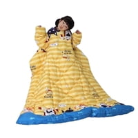 Total Upgrate - Frazada Manta Cobija Con Manga Convertible 3 En 1 Infantil Amarillo