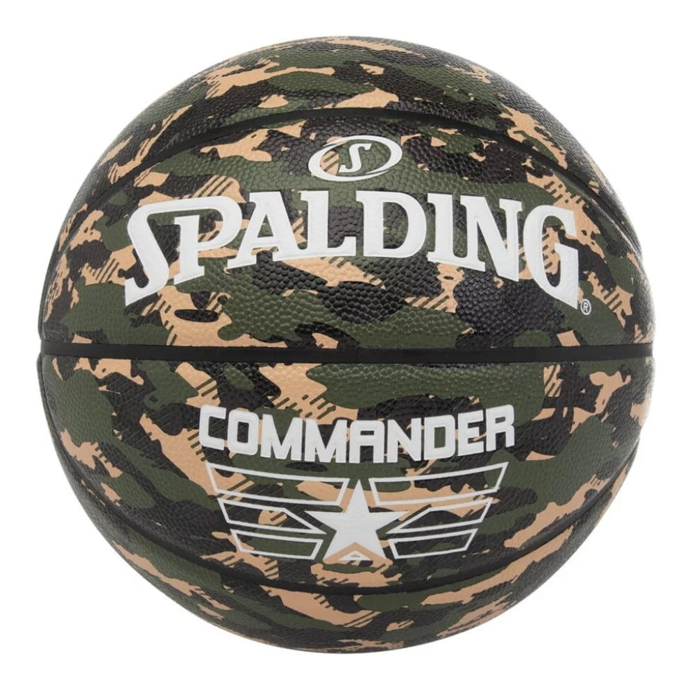 Spalding - Balón Basketball Commander Camo Tamaño 7 Militar