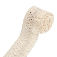 Magideal - Borla De Algodón Con Flecos Largos Estilo Bohemio, Color Beige, Para Coser Tú Mismo, Para Decoración Del Hogar, Ropa, Alfombras Y Vestidos