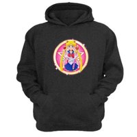 Genérico - Polerón Canguro Sailor Moon Gris Oscuro Talla Xl Unisex