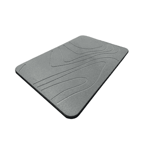 Estilodomus - Piso Baño Diatomita Absorbente Antideslizante Alfombra Bano Gris Oscuro Ondas Dobladas