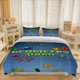 thumbnail image 1 of Geometry Dash Pixel Game Pattern Three-Piece Set Soft And Comfortable bedding, 1 of 5
