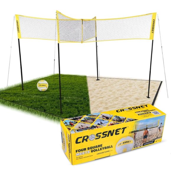 Set de Voleibol 4 Cuadrados CROSSNET Montaje Rápido