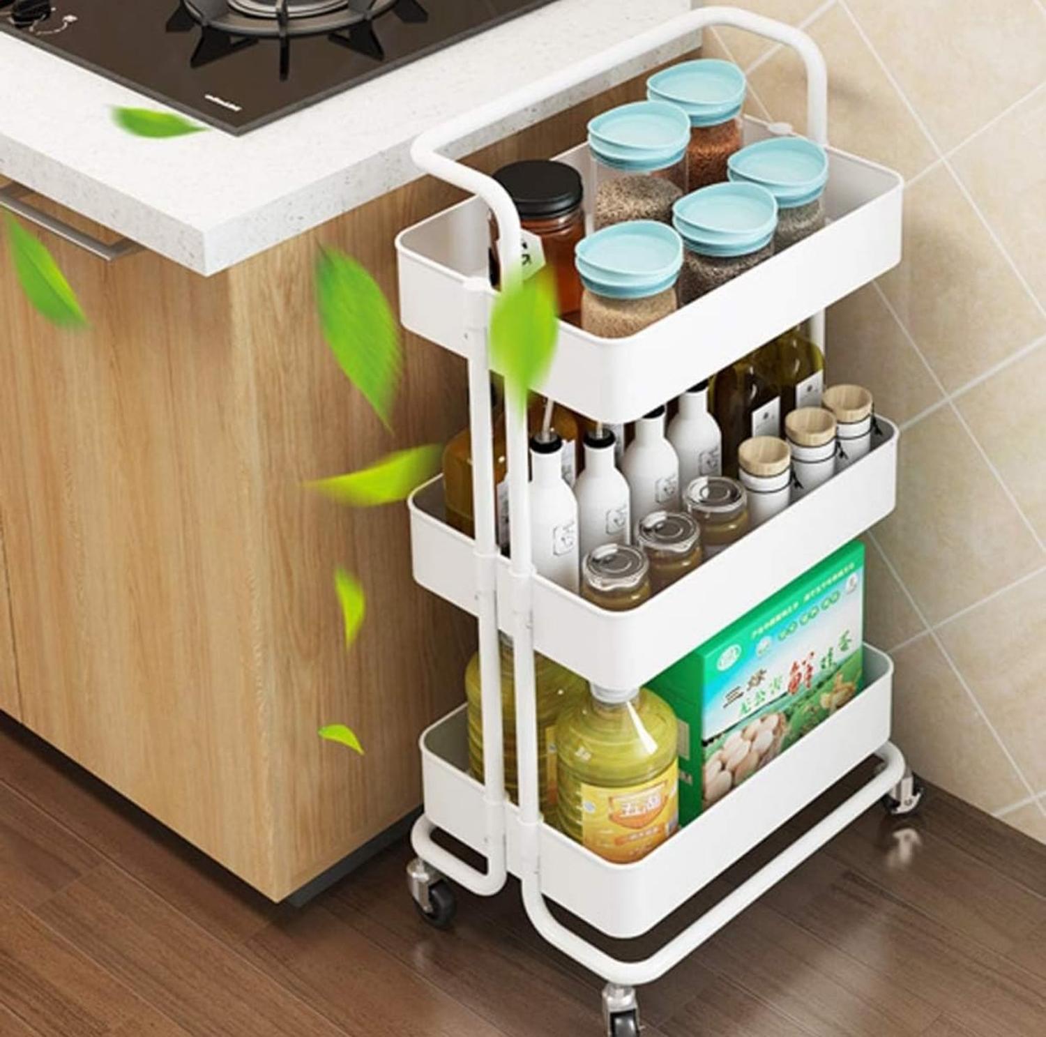 Genérico - Organizador Con Ruedas Multifuncional Blanco Blanco